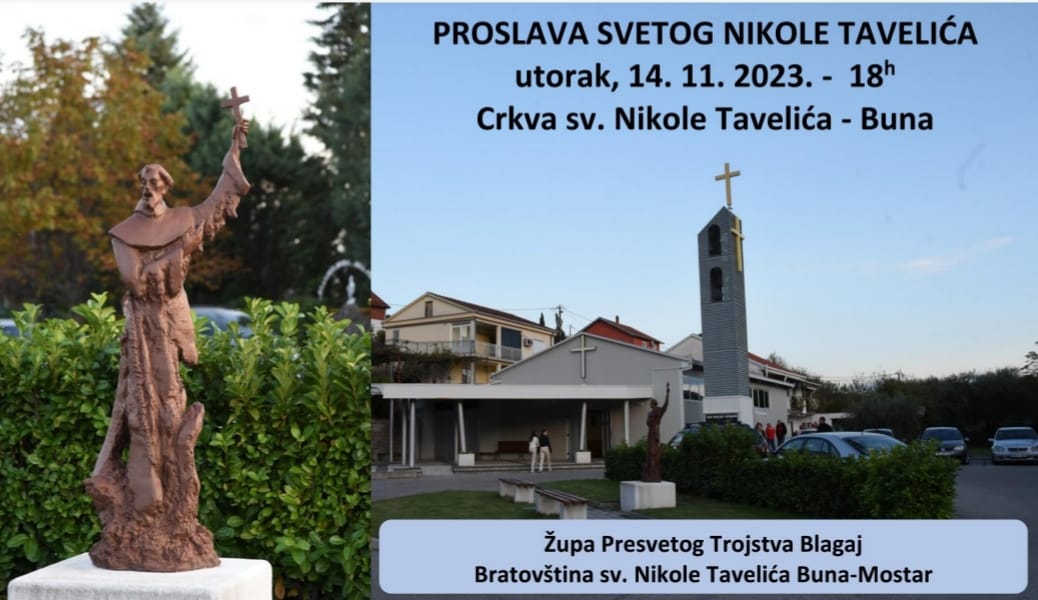 Buna: Svečana proslava svetog Nikole Tavelića, prvog hrvatskog svetca
