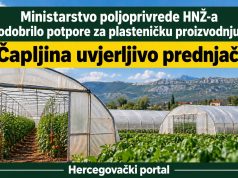 Ministarstvo poljoprivrede HNŽ-a odobrilo potpore za plasteničku proizvodnju: Čapljina uvjerljivo prednjači