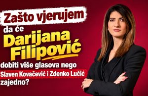 Zašto vjerujem da će Darijana Filipović dobiti više glasova nego Slaven Kovačević i Zdenko Lučić zajedno?